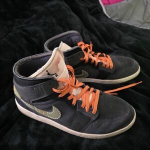 Jordan Anthracite and Olive High-Tops